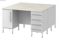 Стол островной высокий на опорных тумбах Modern -2400 СОТLg в