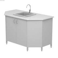 Мойка лабораторная торцевая Mod. - 1500 Т МПЛ Одинарная врезная