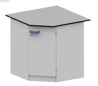 Стол угловой на металлической опорной тумбе ЛАБ-PRO СУОТМ 110/80.110/80.90 TR