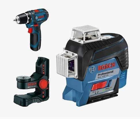 Лазерный уровень Bosch GLL 3-80 CG+BM 1+GSR12V