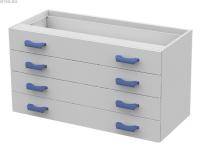 Тумбы навесные из металла ЛАБ-PRO ТНМЯ4 110.50.60