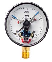 Вакуумметры, мановакуумметры, манометры электроконтактные пылевлагозащищенные ДВ2010ф, ДА2010ф, ДМ2010ф IP53 Тех.стекло