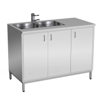 Стол-мойка СТм-107. корпус металл серия "Стандарт" (столешница постформинг)