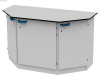 Стол торцевой на опорной металлической тумбе ЛАБ-PRO СТОТМ 150.75.90 TR