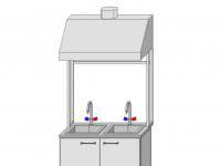 Стол лабораторный моечный В-2