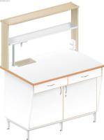 Стол пристенный химический с закрытой тумбой ЛАБ-1500 ПЛТМ