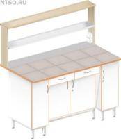 Стол пристенный физический с закрытой тумбой ЛАБ-1500 ПКТ