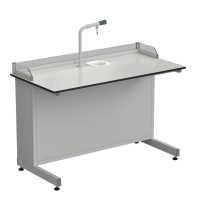 Стол ученический с подводом воды, с бортиком 1200х600х840 мм, раб. поверхность - LABGRADE