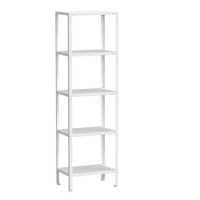 Стеллаж универсальный 5 полок 600х500х2000 мм, на винтовых опорах, белый металл