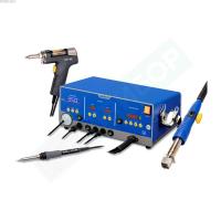 Мощная четырёхканальная ремонтная станция Hakko FR-702 в комплекте с паяльником Hakko FX-8801, демонтажным пистолетом FR-4101 и термофеном