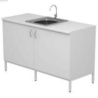 Стол-мойка Modern -1500 НЖ одинарная врезная (лабораторная)