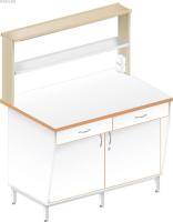 Стол пристенный физический с закрытой тумбой ЛАБ-1200 ПЛТ