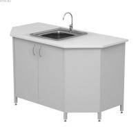 Мойка лабораторная торцевая Mod. - 1500 Т НЖ Одинарная врезная