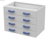 Тумбы навесные из металла ЛАБ-PRO ТНМЯ4 80.50.60