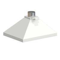 Зонт вытяжной 550х700х400 мм, белый