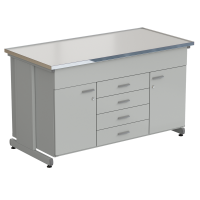 Стол-тумба 2 двери + 5 ящиков 1515х750х900, LABGRADE-лайт