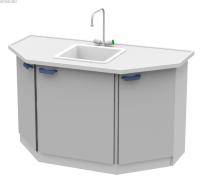 Стол-мойка торцевая ЛАБ-PRO МОТ 150.75.90 F26/34