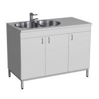 Стол-мойка СТм-106 корпус ЛДСП серия "Стандарт" (столешница постформинг)