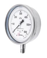 Вакуумметры, мановакуумметры, манометры коррозионностойкие ДВ8008-ВУф Кс, ДА8008-ВУф Кс, ДМ8008-ВУф Кс исп 2 Без заполнения Б160