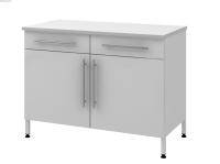 Стол пристенный на опорной металлической тумбе Modern -1200 ПТЯ