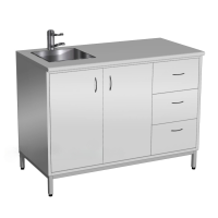 Стол-мойка СТм-108. корпус металл серия "Стандарт" (столешница постформинг)