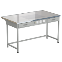 Стол с подсветкой рабочей зоны 1515х850х850 мм, раб. поверхность - LABGRADE-лайт