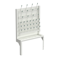 Сушилка 500x150x550 мм к столу-мойке (56.0532) с кронштейнами, белый металл