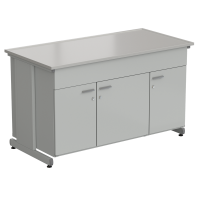 Стол-тумба 3 двери 1513х763х900, DURCON с бортиком