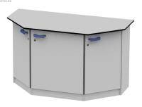 Стол торцевой на опорной тумбе из меламина ЛАБ-PRO СТОТ 150.75.90 TR