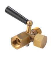 Кран трехходовой пробковый дренаж/контроль с краном