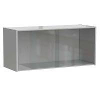 Полка книжная настенная 900x340x400 мм, серый металл