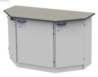 Стол торцевой на опорной металлической тумбе ЛАБ-PRO СТОТМ 150.75.90 KG