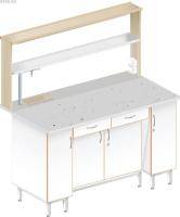 Стол пристенный химический с закрытой тумбой ЛАБ-1500 ПФТМ