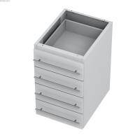 Тумба подвесная металлическая высокая с 4-мя ящиками Modern -400-4-ТЯМв