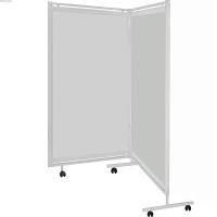 Ширма медицинская М171-01/2 2х секционная, с белым пластиком