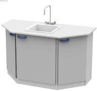 Стол-мойка торцевая ЛАБ-PRO МОТ 150.75.90 F20