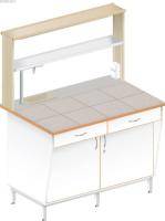 Стол пристенный химический с закрытой тумбой ЛАБ-1200 ПКТМ