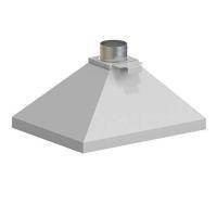 Зонт вытяжной 550х700х400 мм, серый