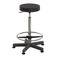 Табурет лабораторный на опорах (высота 620-760 мм) (кожзам)