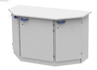 Стол торцевой на опорной металлической тумбе ЛАБ-PRO СТОТМ 150.75.90 F20