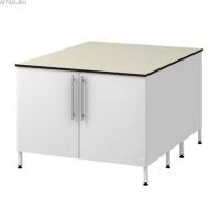 Стол островной на двух опорных металлических тумбах Modern - 1200 ОТД (керамическая плитка)