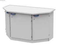 Стол торцевой на опорной металлической тумбе ЛАБ-PRO СТОТМ 150.75.90 F26/34