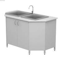 Мойка лабораторная торцевая Mod. - 1500 Т МFr-2 Двойная врезная