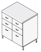 Стол-тумба СЛ-111/2.3. корпус металл серия "Стандарт"