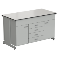 Стол-тумба 2 двери + 5 ящиков 1500х750х900, LABGRADE
