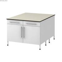 Стол островной на двух опорных металлических тумбах Modern -1200 ОТЯ