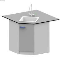 Стол-мойка угловая ЛАБ-PRO МОУ 110/80.110/80.90 TF