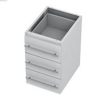 Тумба подвесная металлическая низкая с 3-мя ящикам Modern -400-3-ТЯМв