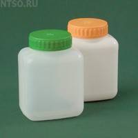 Банка прямоугольная 500 мл белая с крышкой и прокладкой