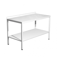 Стол лабораторный (столешница сталь) БОРТ, ПОЛКА. СЛн-2